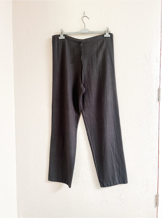 Himalayan Cashmere Pants - Himalayan Cashmere Gray Drawstring Straight Leg Pants Super Soft and Cozy M